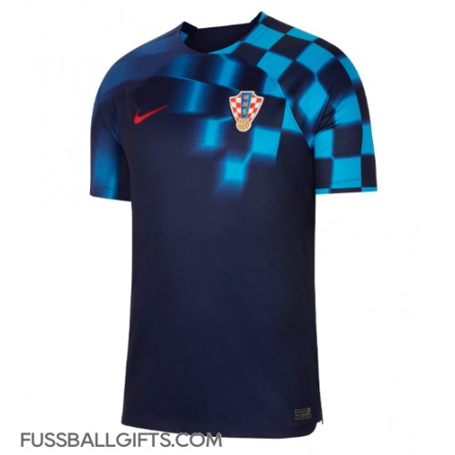 Kroatien Fußballbekleidung Auswärtstrikot WM 2022 Kurzarm